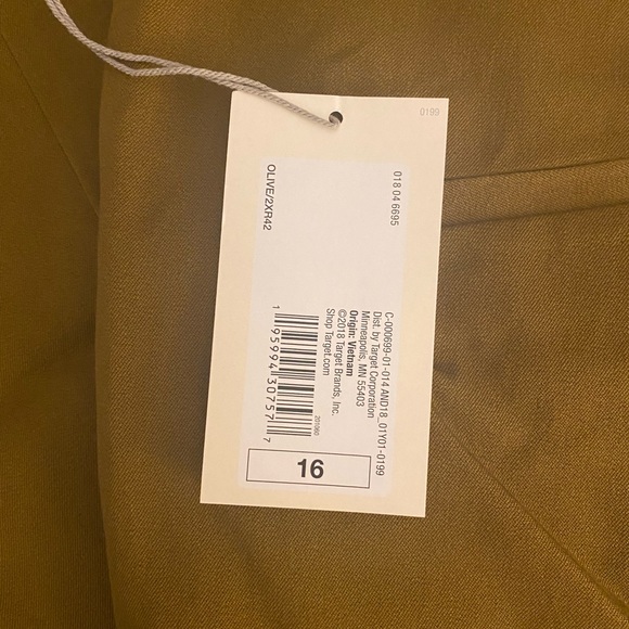 NWT a new day Olive Stretch Skinny Pants - 16 - Picture 14 of 15